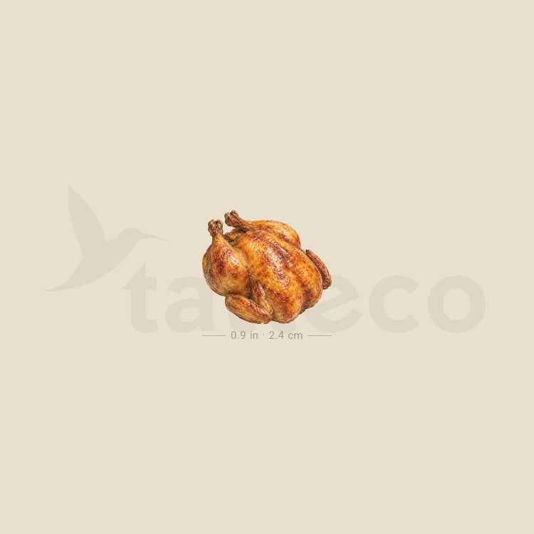 Roast Chicken Temporary Tattoo - Set of 3