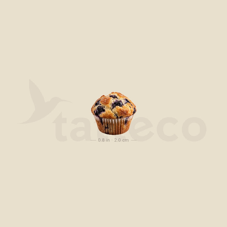 Blueberry Muffin Temporary Tattoo - Set of 3