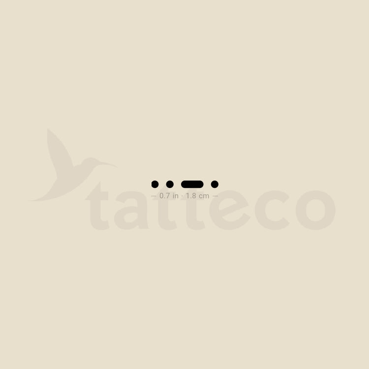 Morse Code F Temporary Tattoo - Set of 3