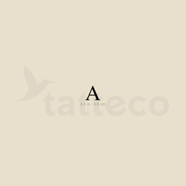 Tatuaje temporal de letra mayúscula - Juego de 3