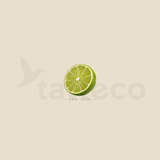 Half Lime Temporary Tattoo - Set of 3