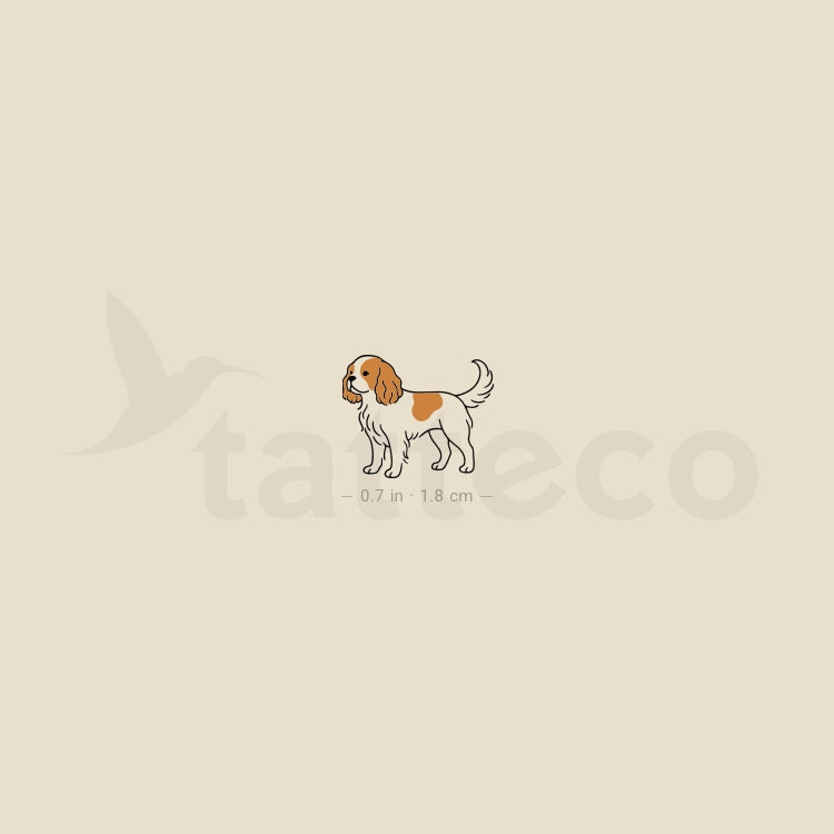 Blenheim Cavalier King Charles Spaniel Temporary Tattoo - Set of 3