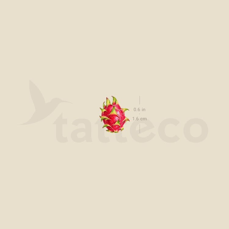 Little Dragon Fruit Temporary Tattoo - Set of 3