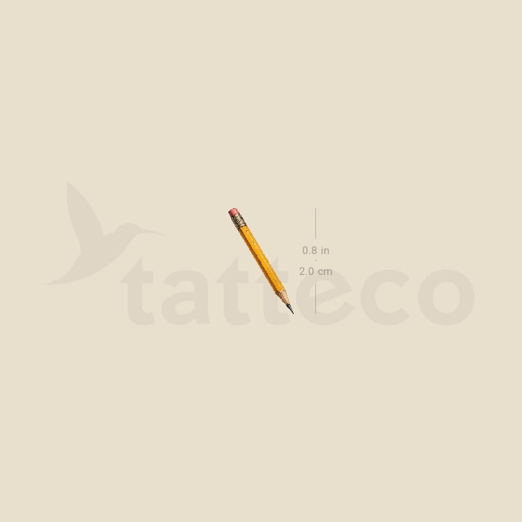 Pencil Temporary Tattoo - Set of 3