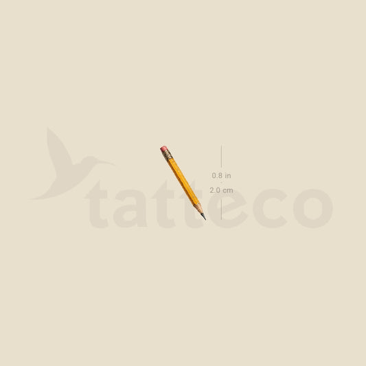Pencil Temporary Tattoo - Set of 3