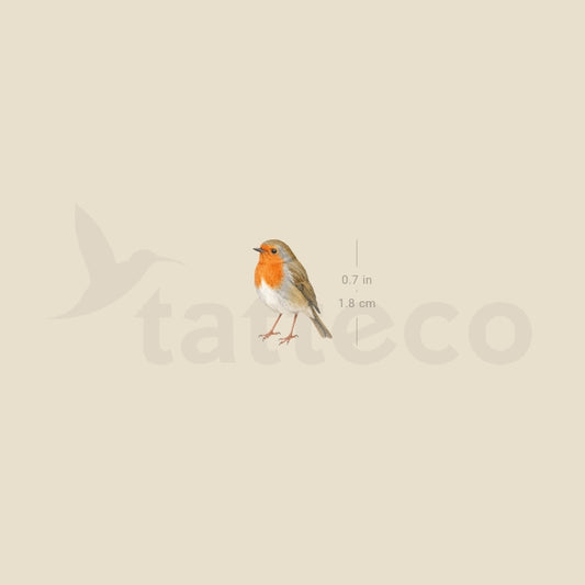 Watercolor Robin Temporary Tattoo - Set of 3