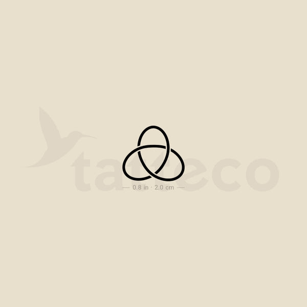 Trefoil Knot Temporary Tattoo - Set of 3