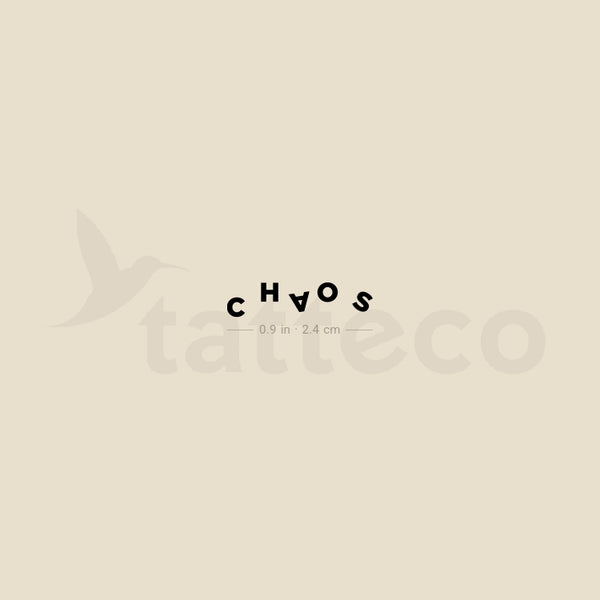 Chaotic CHAOS Temporary Tattoo - Set of 3