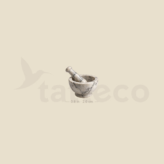 Mortar And Pestle Temporary Tattoo - Set of 3
