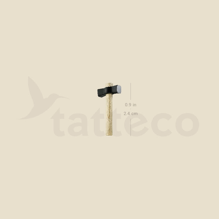 Club Hammer Temporary Tattoo - Set of 3