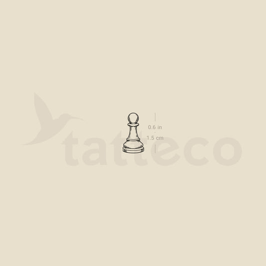 Chess Pawn Temporary Tattoo - Set of 3