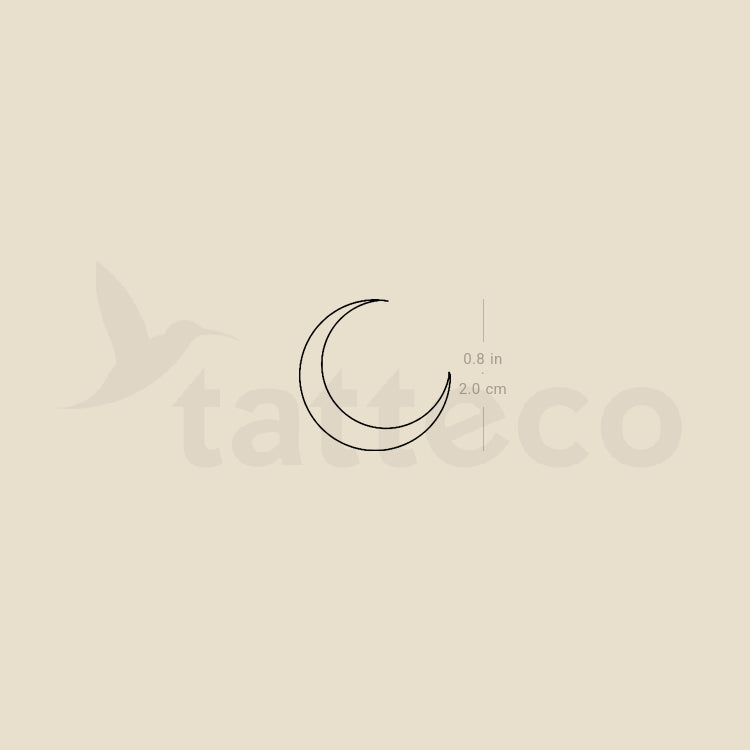 Crescent Moon Temporary Tattoo By M3.Ink - Set of 3