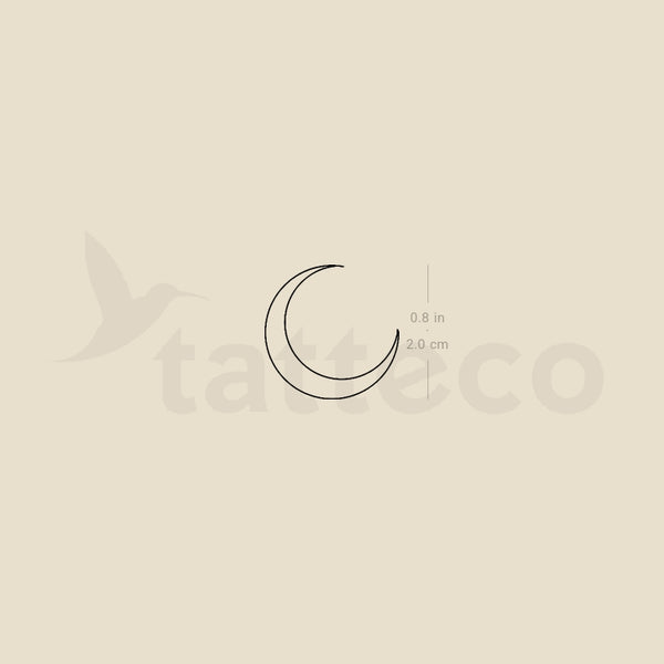 Crescent Moon Temporary Tattoo By M3.Ink - Set of 3