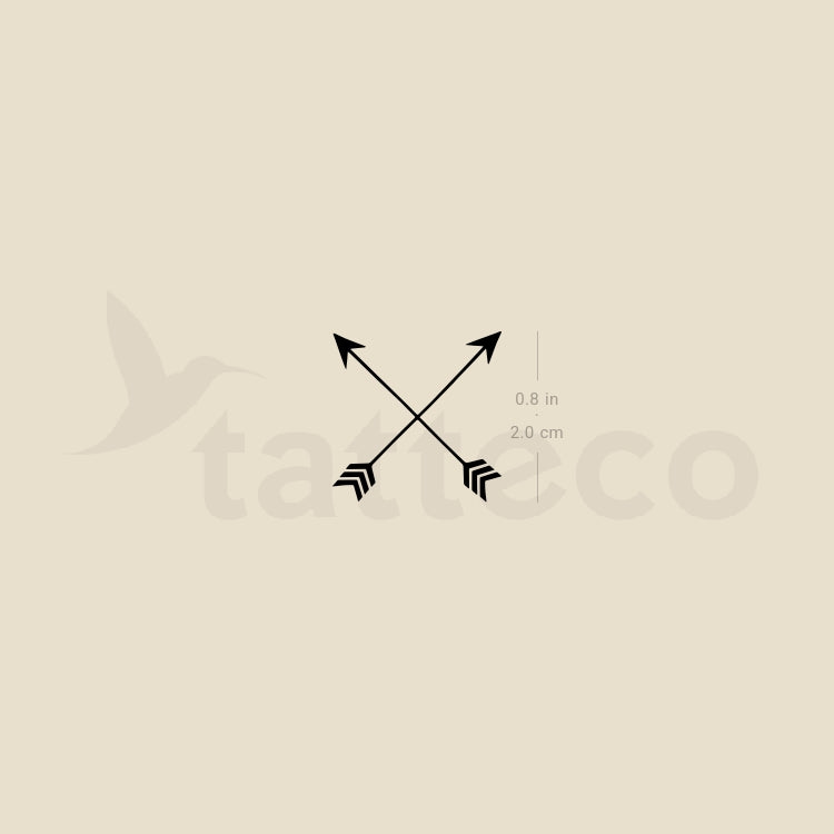 Crossed Arrows Temporary Tattoo - Set of 3