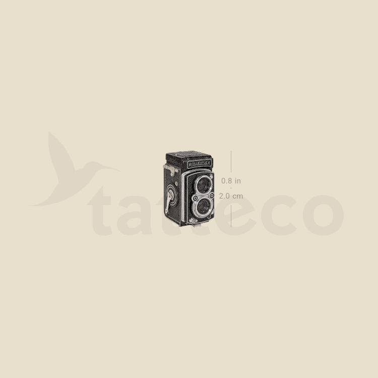 Rolleiflex Camera Temporary Tattoo - Set of 3