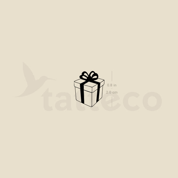 Gift Box Temporary Tattoo - Set of 3