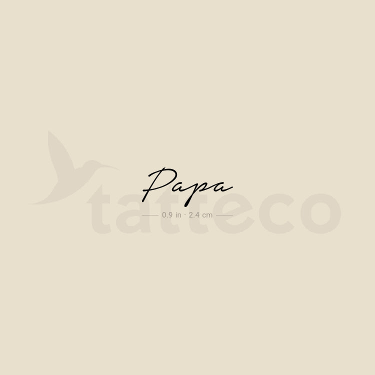 Papa Temporary Tattoo - Set of 3