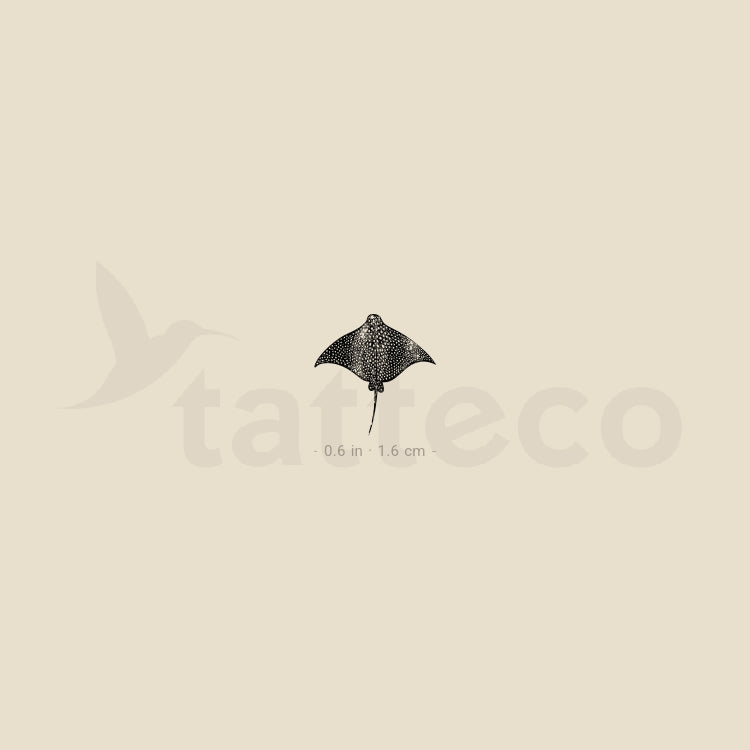 Little Spotted Eagle Ray Temporary Tattoo - Set of 3