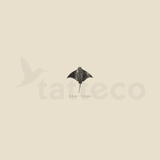 Little Spotted Eagle Ray Temporary Tattoo - Set of 3