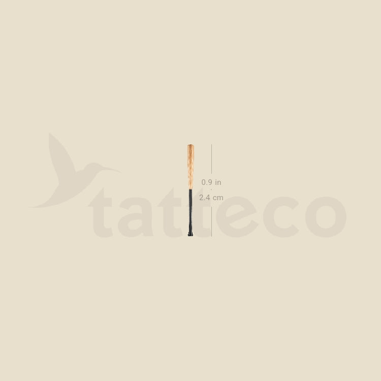 Baseball Bat Temporary Tattoo - Set of 3
