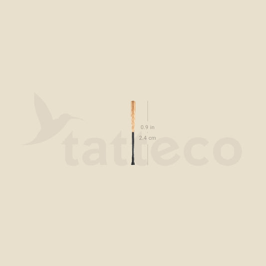 Baseball Bat Temporary Tattoo - Set of 3