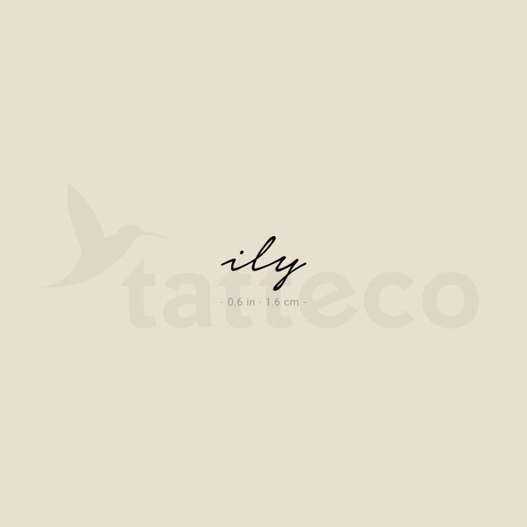 Ily Temporary Tattoo - Set of 3