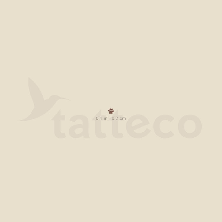 Brown Paw Print Freckle Temporary Tattoo - Set of 3