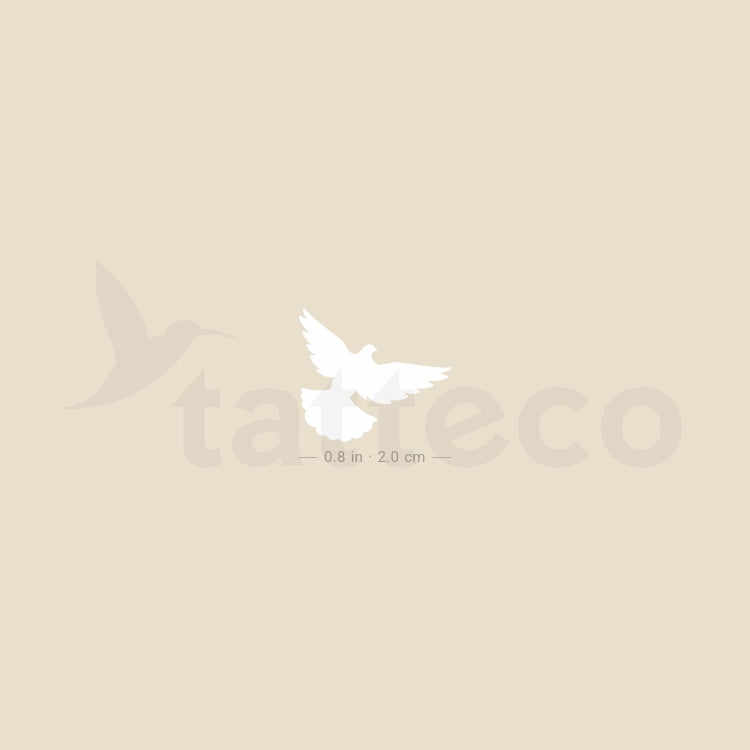 White Dove Temporary Tattoo - Set of 3