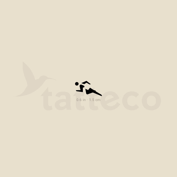 Sprinter Symbol Temporary Tattoo - Set of 3