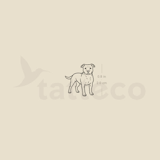 Small Pit Bull Temporary Tattoo - Set of 3