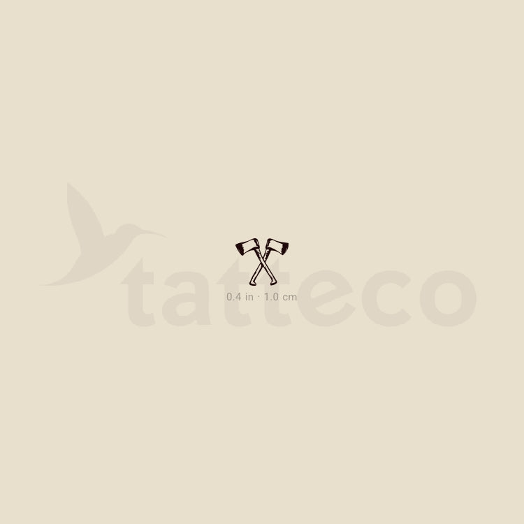 Hatchet Couple Temporary Tattoo - Set of 3