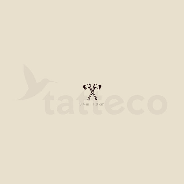 Hatchet Couple Temporary Tattoo - Set of 3