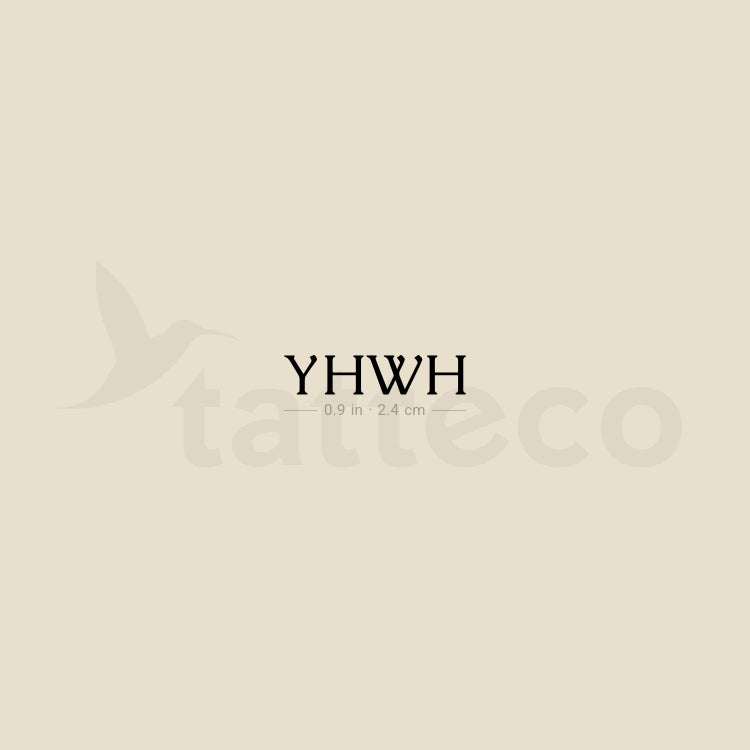 YHWH Temporary Tattoo - Set of 3