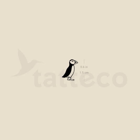 Tiny Puffin Temporary Tattoo - Set of 3