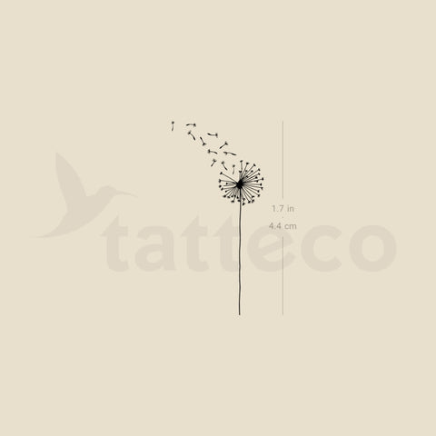 Dandelion Blowing Temporary Tattoo - Set of 3