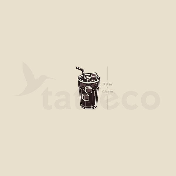 Iced Coffee Temporary Tattoo - Set of 3