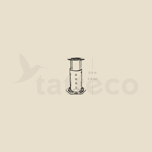 Aeropress Manual Coffeemaker Temporary Tattoo - Set of 3