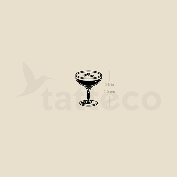 Little Espresso Martini Temporary Tattoo - Set of 3