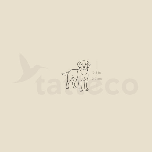 Fine Line Labrador Temporary Tattoo - Set of 3