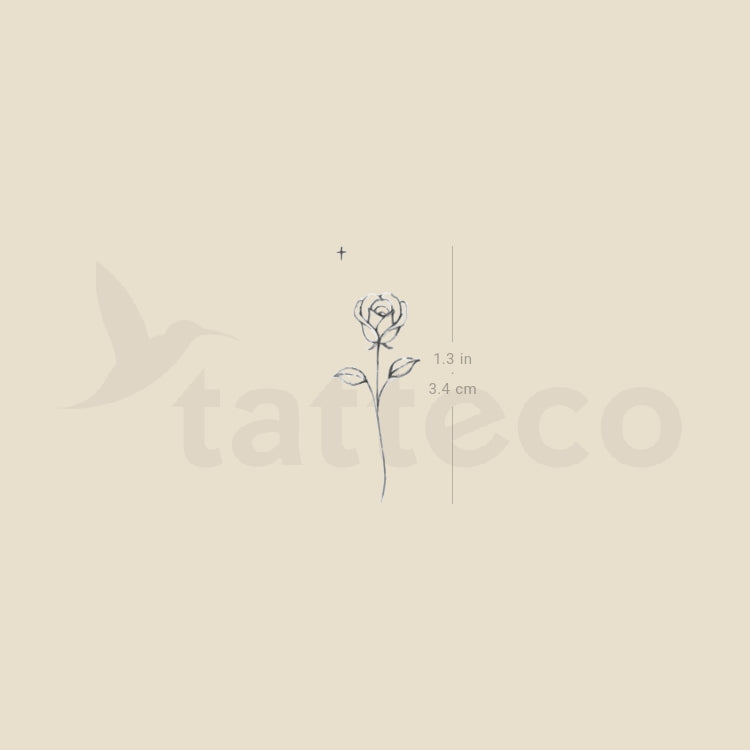 Little Rose By Stefano Mazza Temporary Tattoo - Set of 3