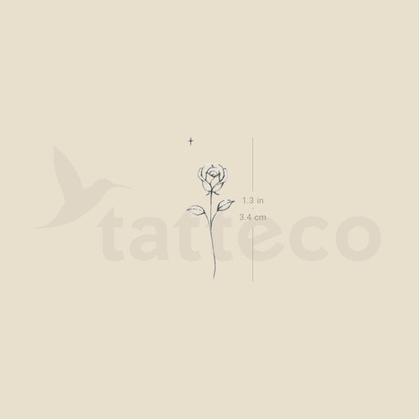 Little Rose By Stefano Mazza Temporary Tattoo - Set of 3