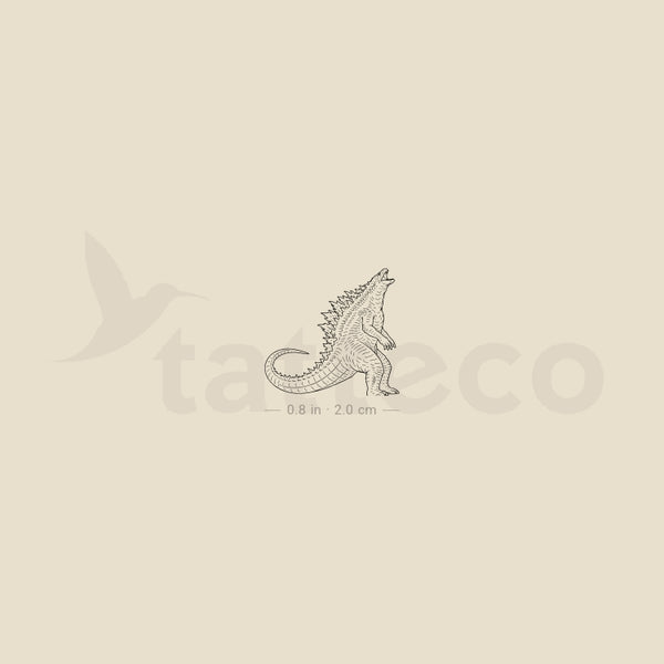 Little Godzilla Temporary Tattoo - Set of 3