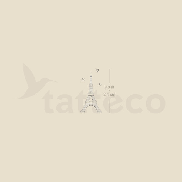 Little Eiffel Tower By Stefano Mazza Temporary Tattoo - Set of 3