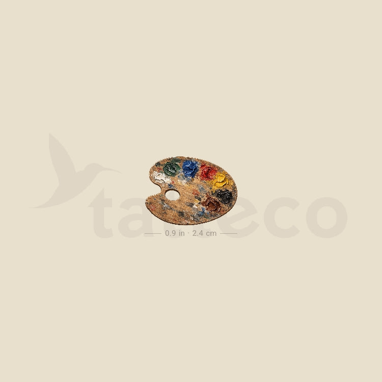 Painting Palette Temporary Tattoo - Set of 3
