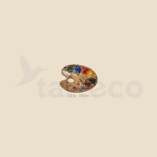 Painting Palette Temporary Tattoo - Set of 3