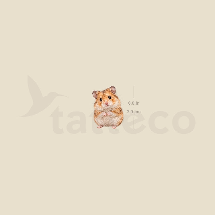 Watercolor Hamster Temporary Tattoo - Set of 3