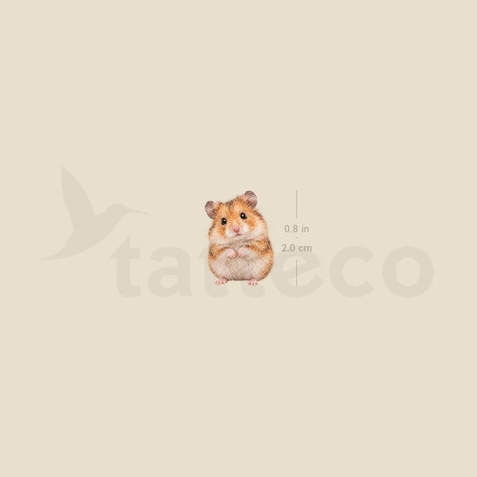 Watercolor Hamster Temporary Tattoo - Set of 3