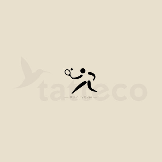 Tennis Symbol Temporary Tattoo - Set of 3
