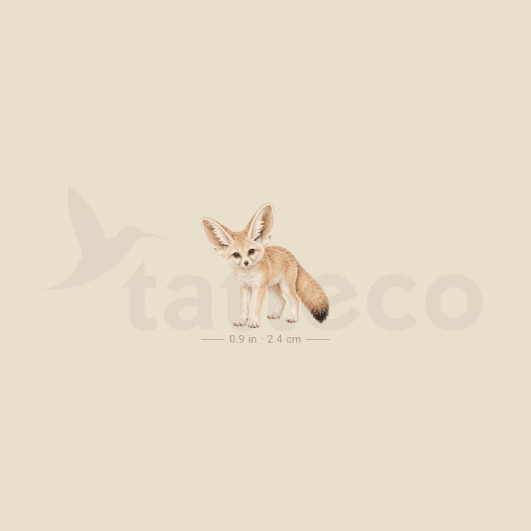 Fennec Fox Temporary Tattoo - Set of 3