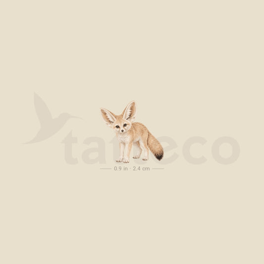 Fennec Fox Temporary Tattoo - Set of 3